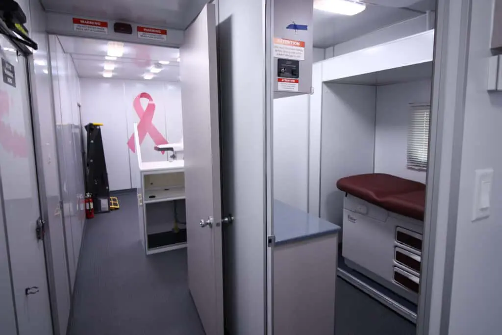 Interior of Mobile Mammography Clinic