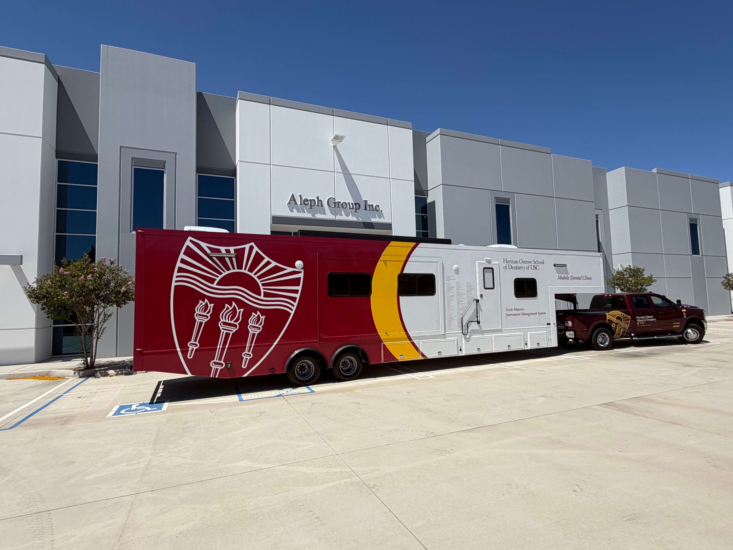 Herman Ostrow School of Dentistry of USC Mobile Dental Clinic Instrument Management System Trailer for Sterilizing Dental Instruments