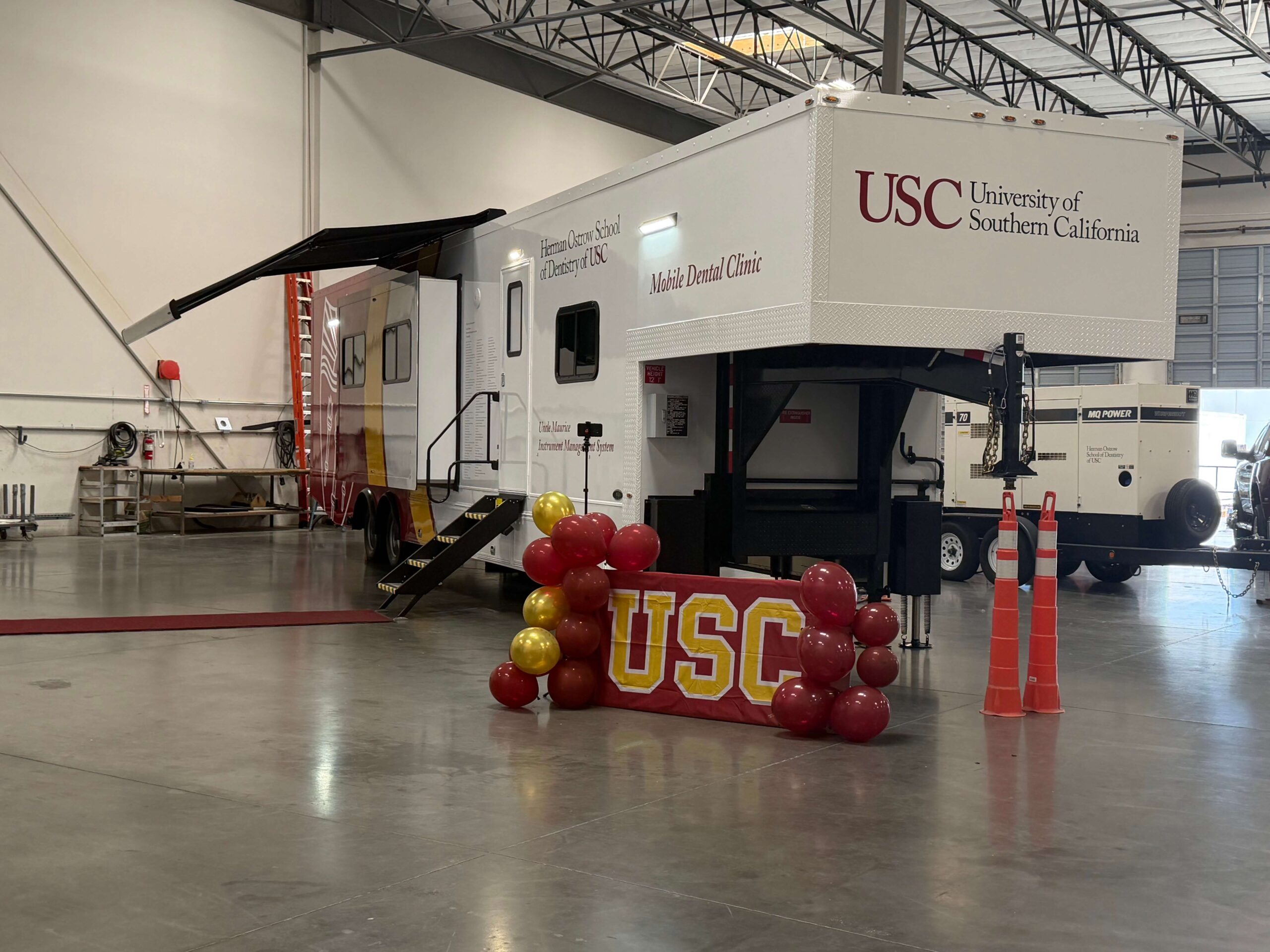 Herman Ostrow School of Dentistry of USC Mobile Dental Clinic Instrument Management System Trailer for Sterilizing Dental Instruments