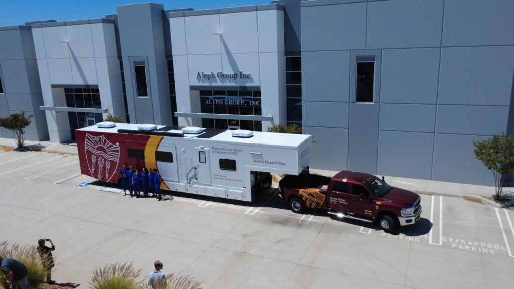 USC's custom gooseneck trailer for inventory management and dental instrument sterilization.