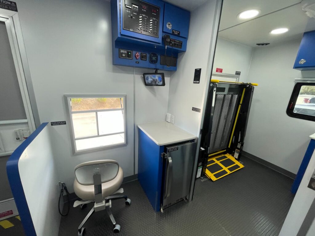 A Look Inside San Francisco's Mobile Benefits Center: A View of the ADA Accessible Wheelchair Lift for Disabled Visitors